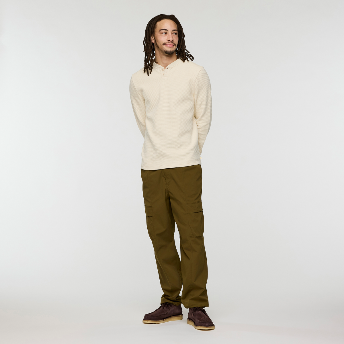 Alternative view of Atajo Long Sleeve Waffle Henley   Men's