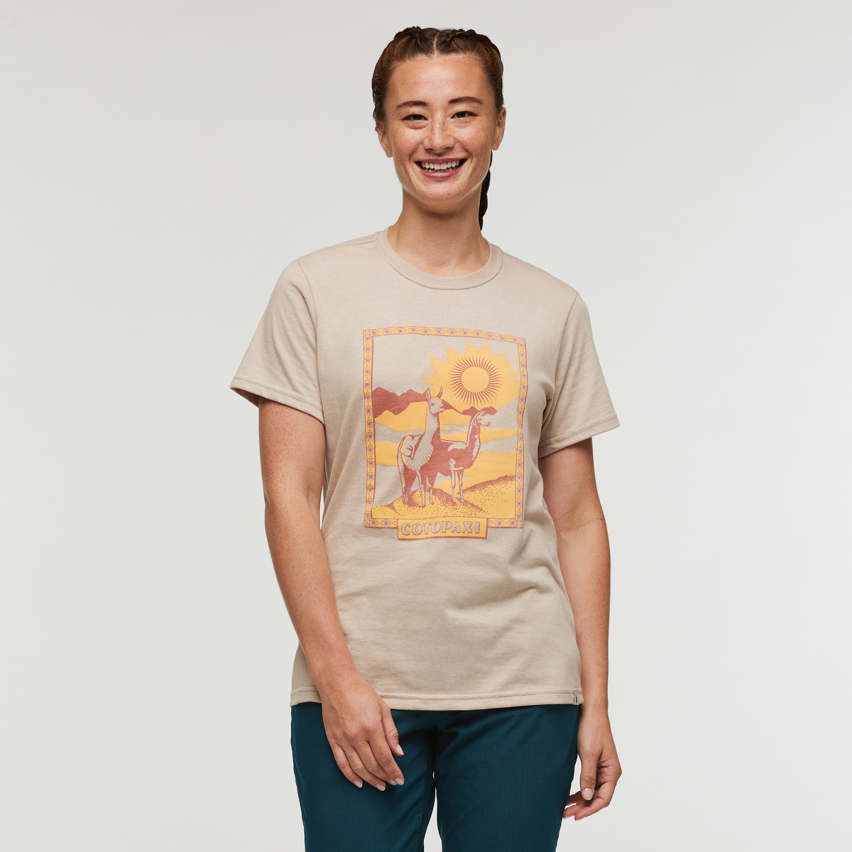 Llama Greetings T Shirt   Women's