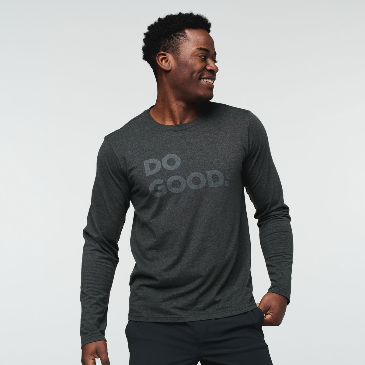 Alternative view of Do Good Long Sleeve T Shirt   Men's