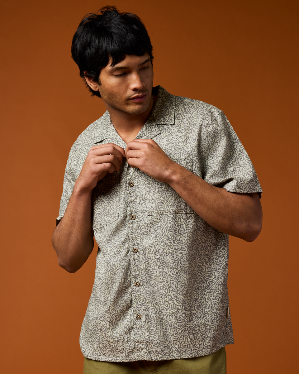 Afuera Button Up Shirt   Print   Men's